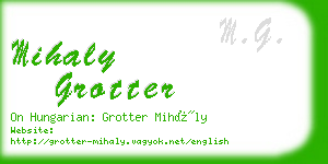 mihaly grotter business card